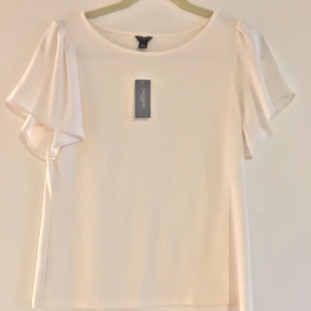 Ann Taylor Flutter Sleeve Blouse